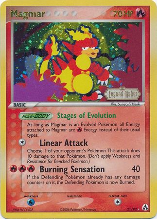 Magmar (21/92) (Stamped) [EX: Legend Maker] | Devastation Store