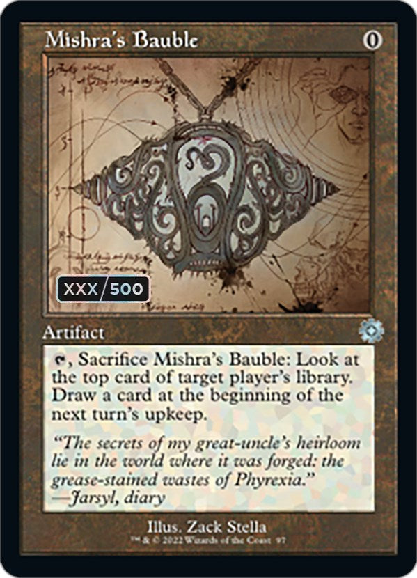 Mishra's Bauble (Retro Schematic) (Serial Numbered) [The Brothers' War Retro Artifacts] | Devastation Store