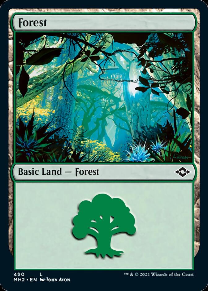 Forest (490) (Foil Etched) [Modern Horizons 2] | Devastation Store