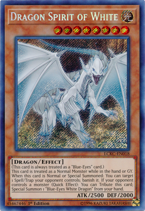 Dragon Spirit of White [LCKC-EN018] Secret Rare | Devastation Store