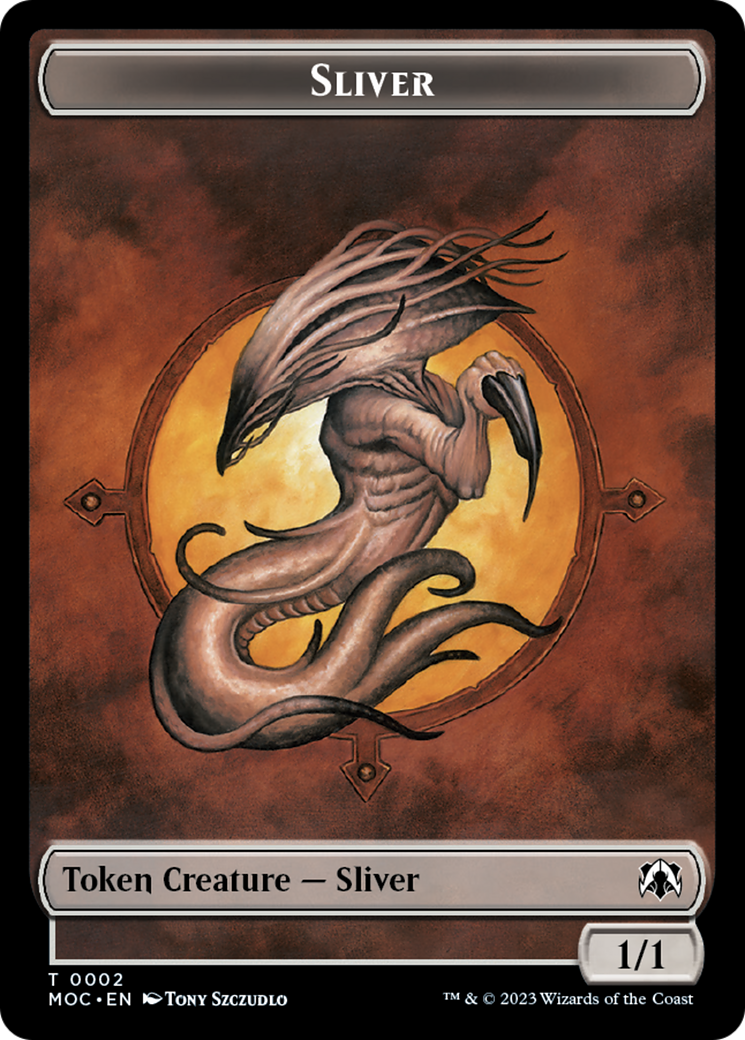 Goblin // Sliver Double-Sided Token [March of the Machine Commander Tokens] | Devastation Store