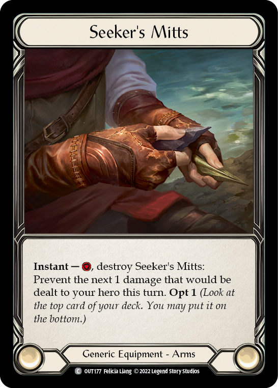 Seeker's Mitts [OUT177] (Outsiders)  Cold Foil | Devastation Store