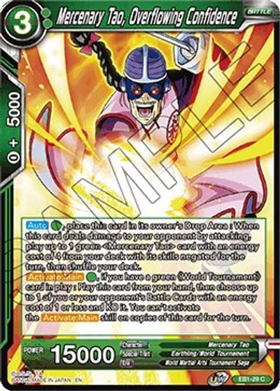 Mercenary Tao, Overflowing Confidence (EB1-29) [Battle Evolution Booster] | Devastation Store