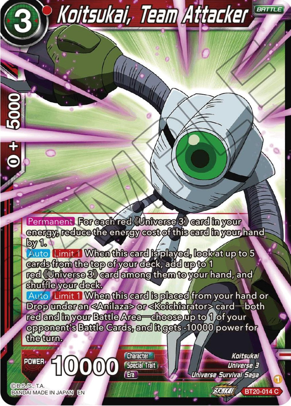 Koitsukai, Team Attacker (BT20-014) [Power Absorbed] | Devastation Store