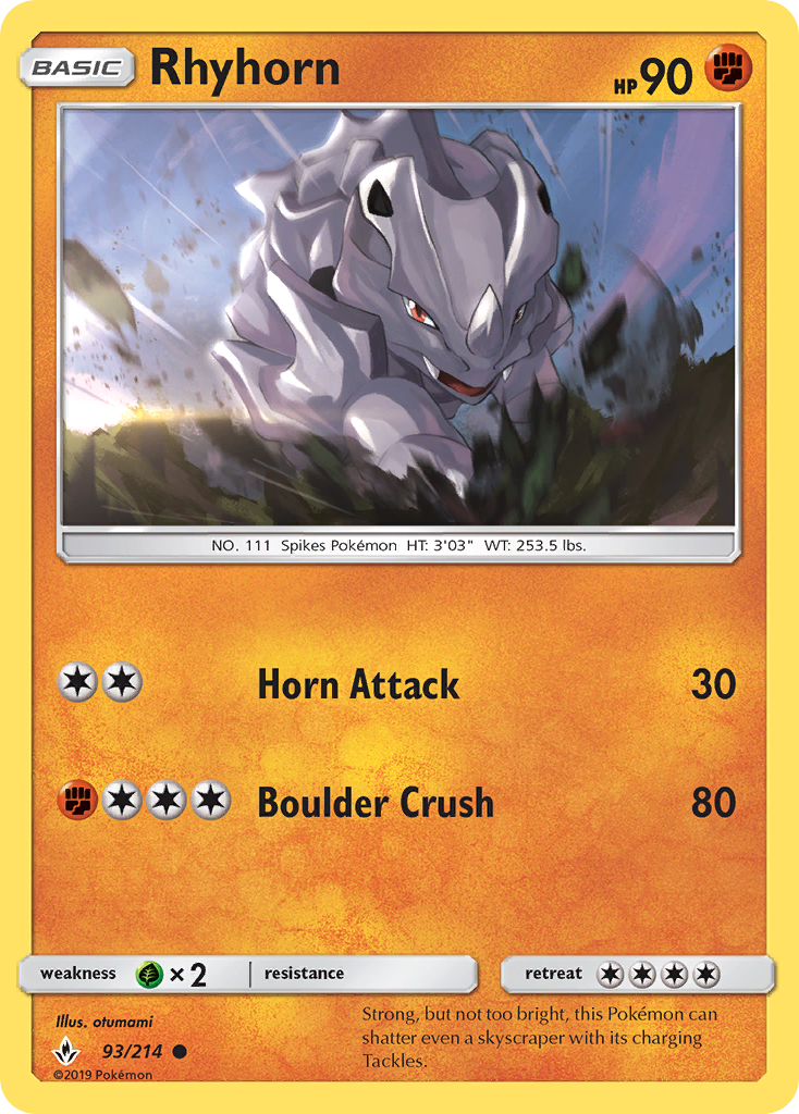 Rhyhorn (93/214) [Sun & Moon: Unbroken Bonds] | Devastation Store