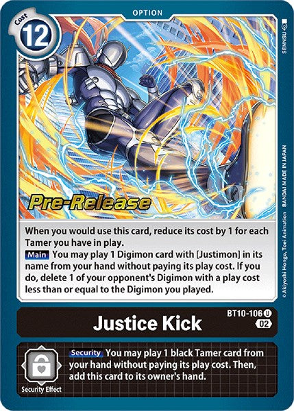Justice Kick [BT10-106] [Xros Encounter Pre-Release Cards] | Devastation Store