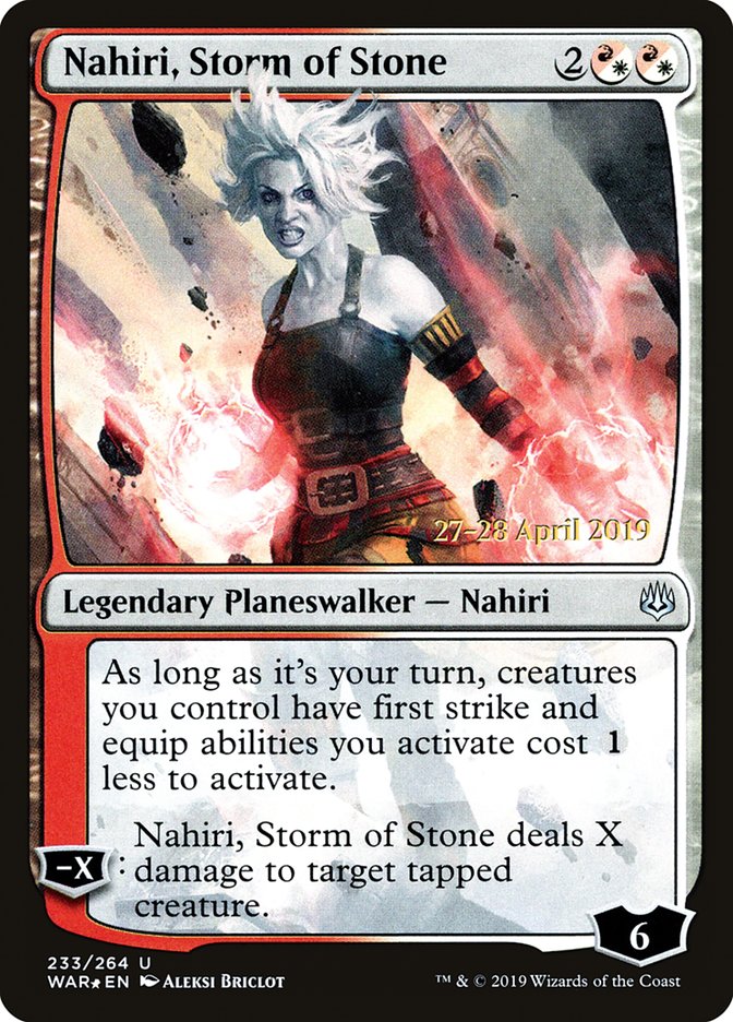 Nahiri, Storm of Stone  [War of the Spark Prerelease Promos] | Devastation Store