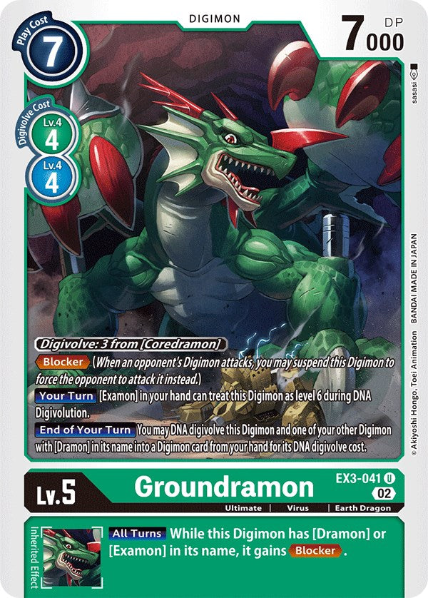 Groundramon [EX3-041] [Draconic Roar] | Devastation Store