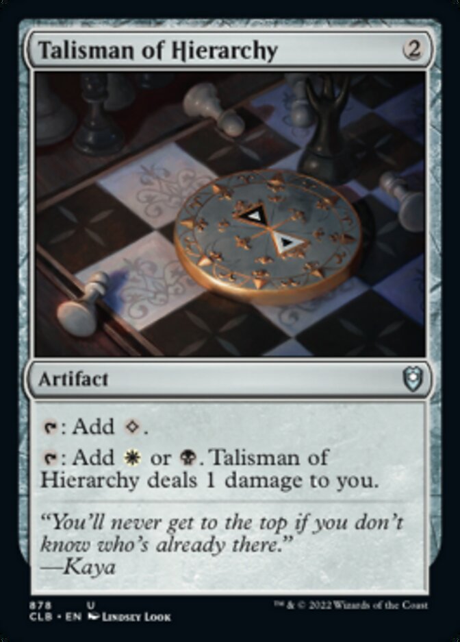 Talisman of Hierarchy [Commander Legends: Battle for Baldur's Gate] | Devastation Store