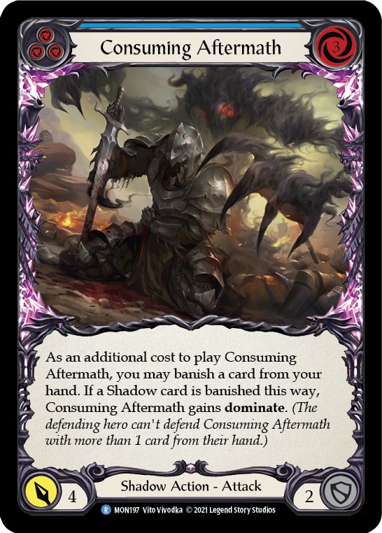 Consuming Aftermath (Blue) [MON197] 1st Edition Normal - Devastation Store | Devastation Store