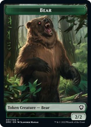 Kavu // Bear Double-sided Token [Dominaria United Commander Tokens] | Devastation Store