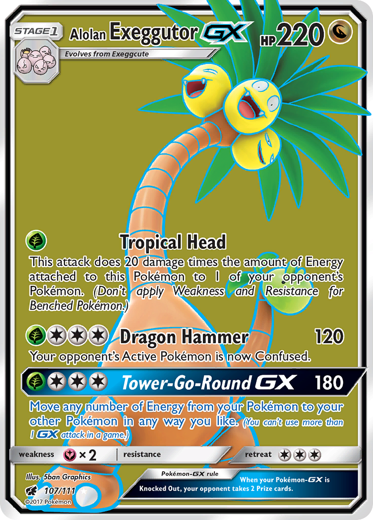 Alolan Exeggutor GX (107/111) [Sun & Moon: Crimson Invasion] | Devastation Store