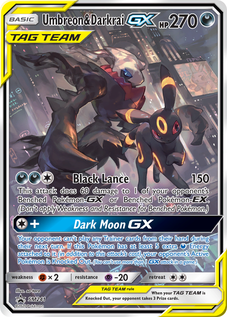 Umbreon & Darkrai GX (SM241) (Jumbo Card) [Sun & Moon: Black Star Promos] | Devastation Store