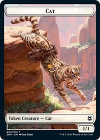 Cat // Goblin Construct Double-sided Token [Zendikar Rising Tokens] | Devastation Store