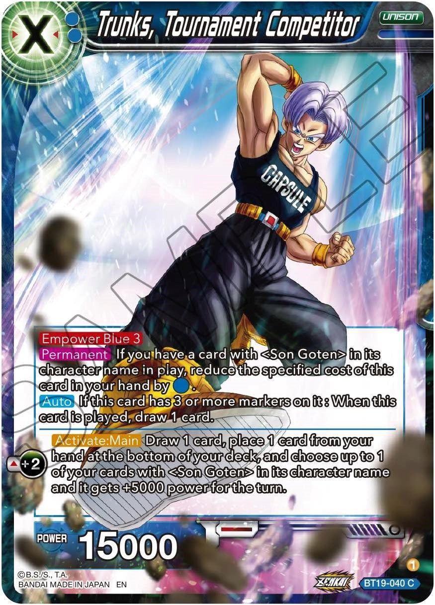 Trunks, Tournament Competitor (BT19-040) [Fighter's Ambition] | Devastation Store