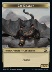Cat Dragon // Treasure Double-sided Token [Double Masters 2022 Tokens] | Devastation Store