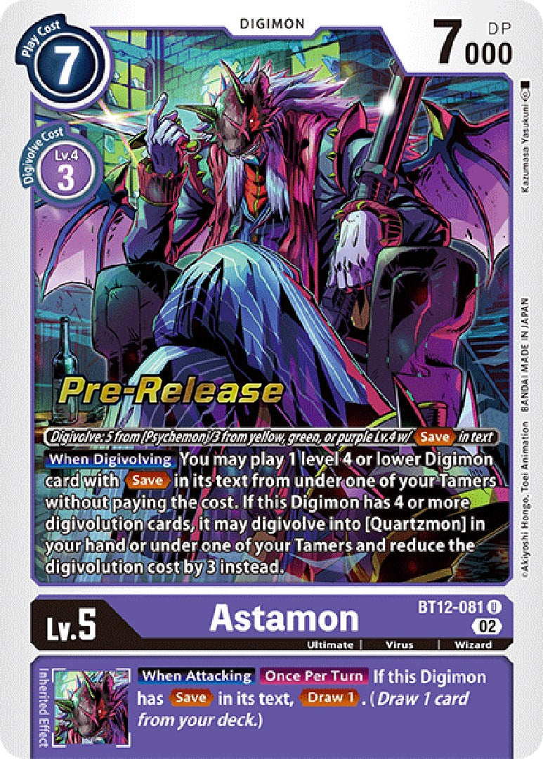 Astamon [BT12-081] [Across Time Pre-Release Cards] | Devastation Store