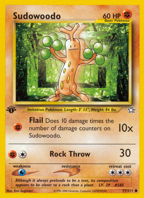 Sudowoodo (77/111) [Neo Genesis 1st Edition] | Devastation Store