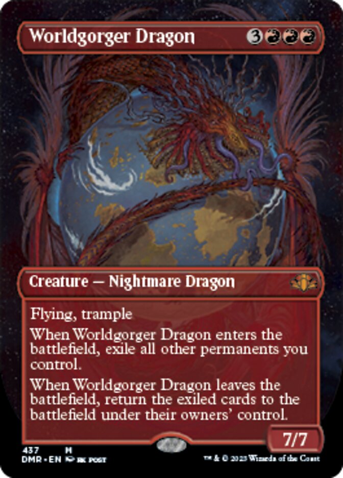 Worldgorger Dragon (Borderless Alternate Art) [Dominaria Remastered] | Devastation Store