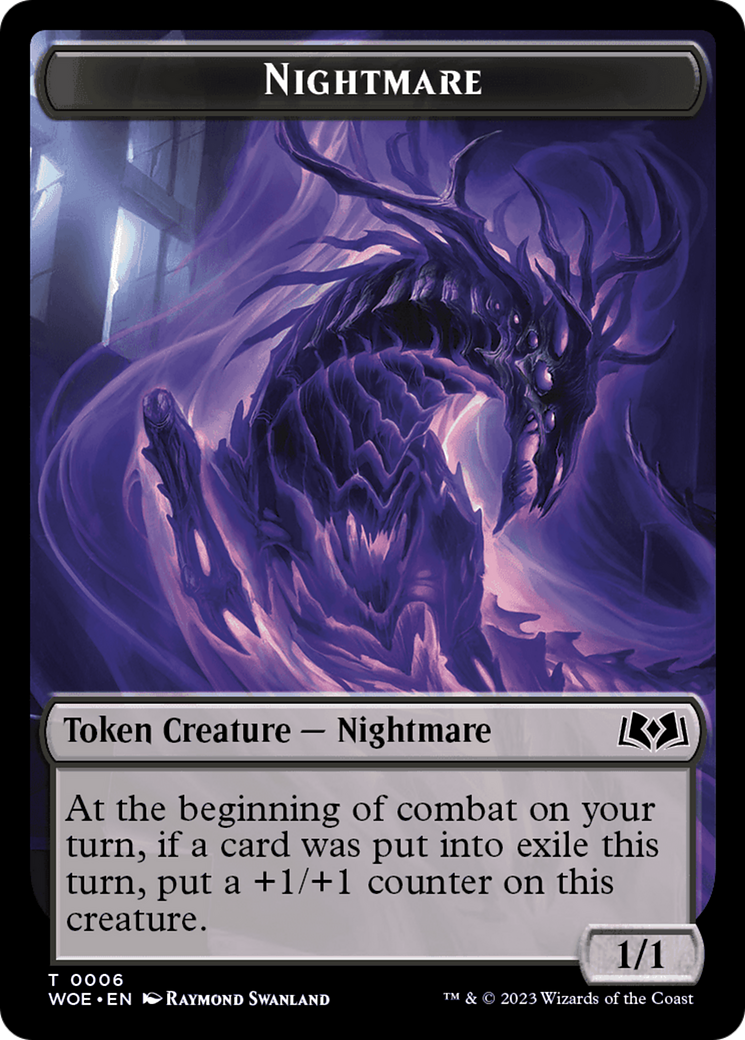 Nightmare // Food (0010) Double-Sided Token [Wilds of Eldraine Tokens] | Devastation Store