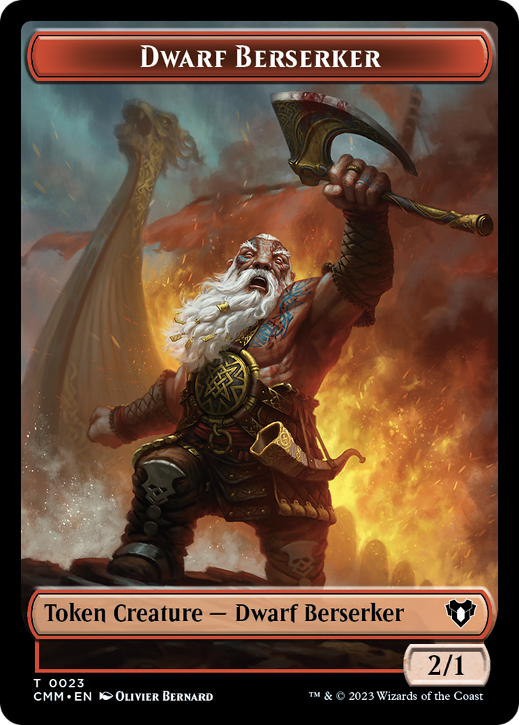 The Monarch // Dwarf Berserker Double-Sided Token [Commander Masters Tokens] | Devastation Store