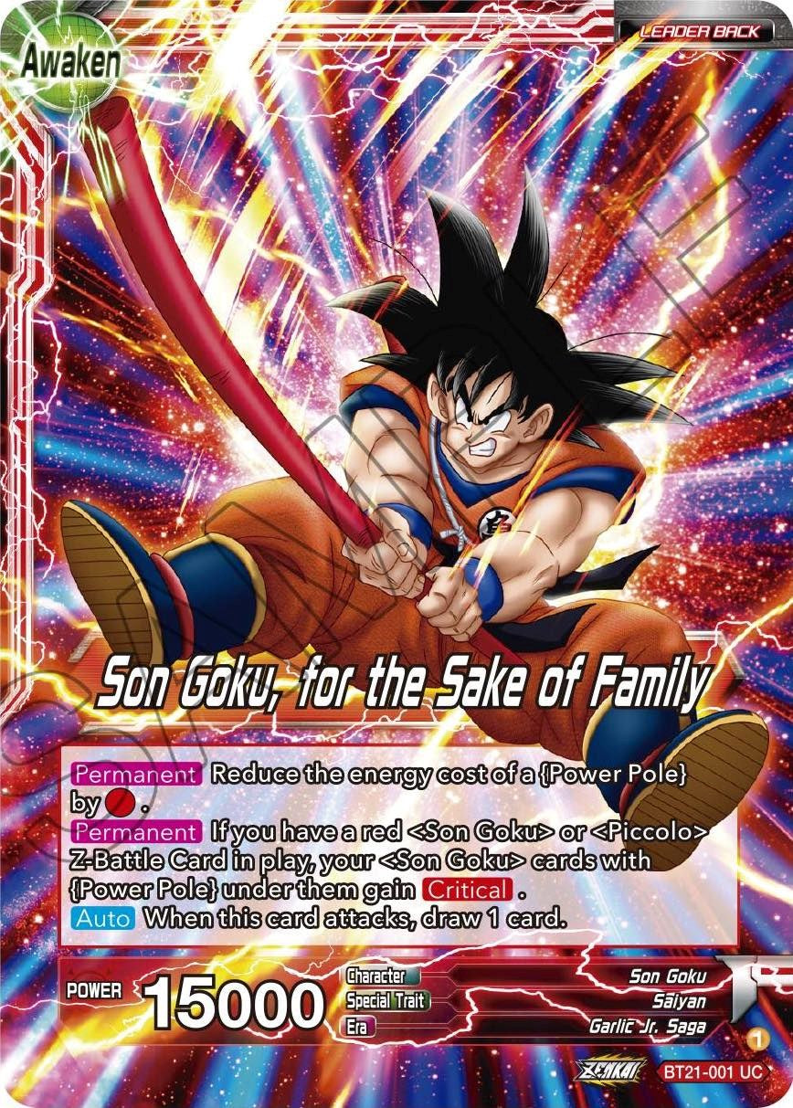 Son Goku // Son Goku, for the Sake of Family (BT21-001) [Wild Resurgence] | Devastation Store