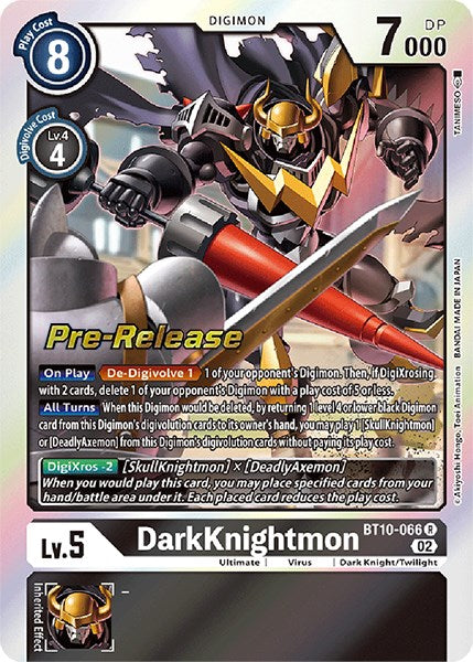 DarkKnightmon [BT10-066] [Xros Encounter Pre-Release Cards] | Devastation Store