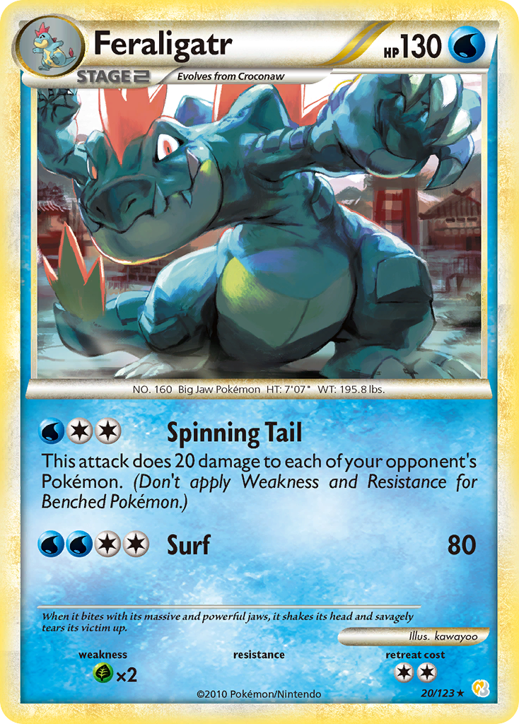 Feraligatr (20/123) [HeartGold & SoulSilver: Base Set] | Devastation Store