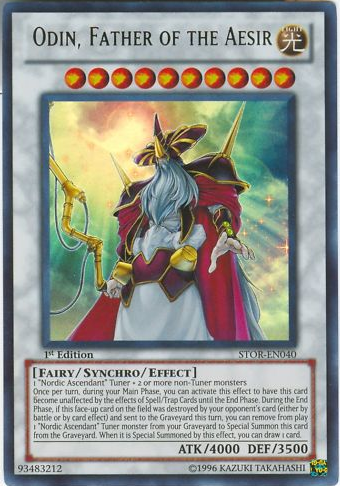 aesir cards yugioh Yu-Gi-Oh Odin, Father of the STOR-JP040 Ultimate NM Japan inflict 800 damage to your opponent. yugioh Loki, Lord of the