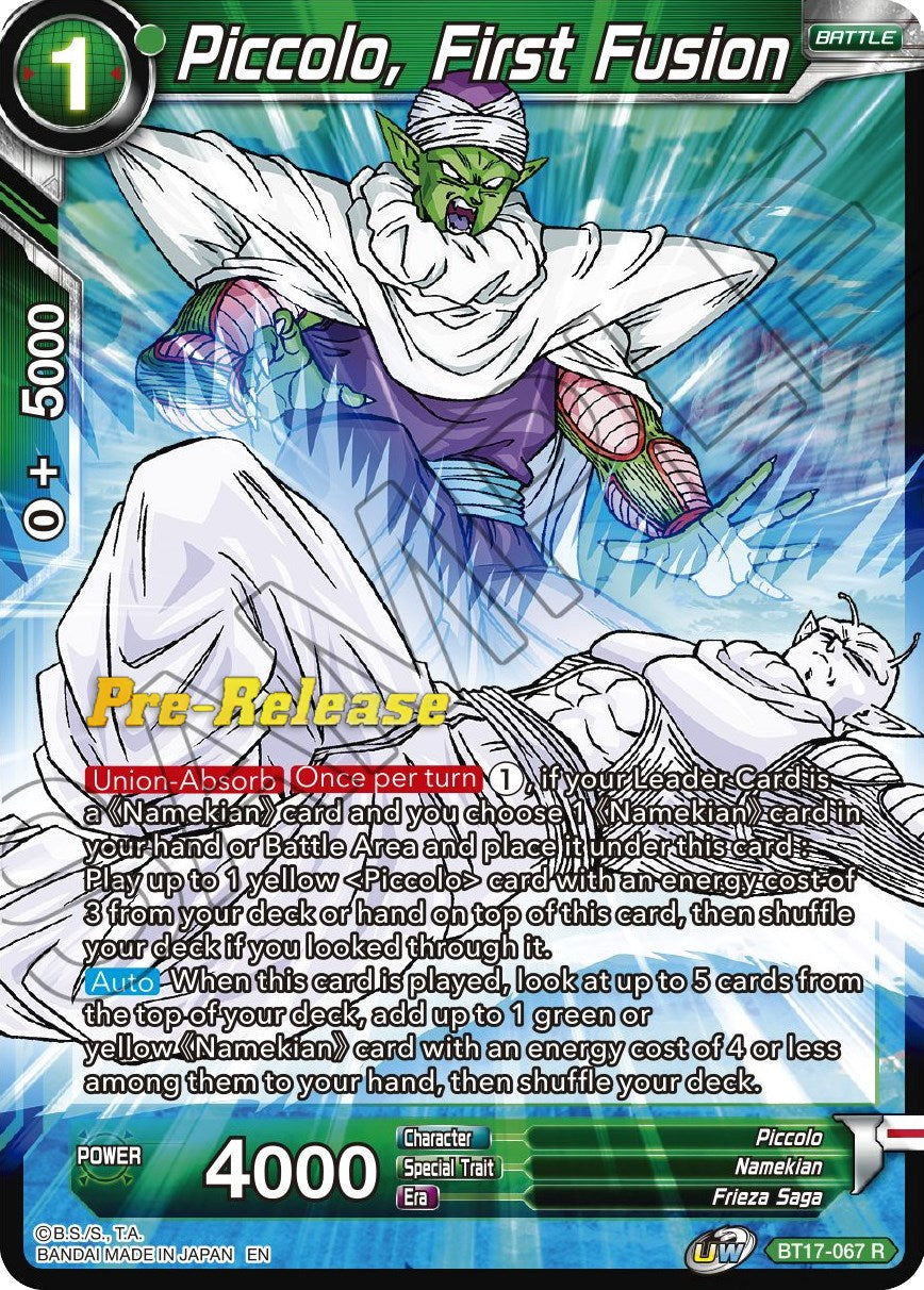 Piccolo, First Fusion (BT17-067) [Ultimate Squad Prerelease Promos] | Devastation Store