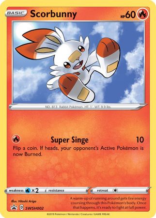 Scorbunny (SWSH002) [Sword & Shield: Black Star Promos] | Devastation Store