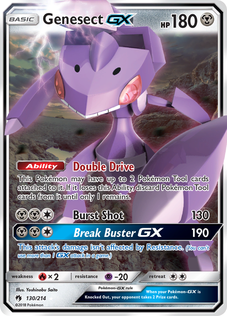 Genesect GX (130/214) [Sun & Moon: Lost Thunder] | Devastation Store