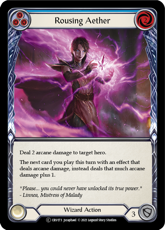 Rousing Aether (Blue) (Rainbow Foil) [CRU173-RF] Unlimited Rainbow Foil | Devastation Store
