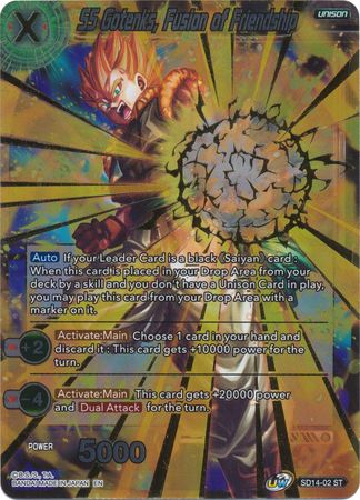 SS Gotenks, Fusion of Friendship (Gold Stamped / Starter Deck - Saiyan Wonder) (SD14-02) [Rise of the Unison Warrior] | Devastation Store