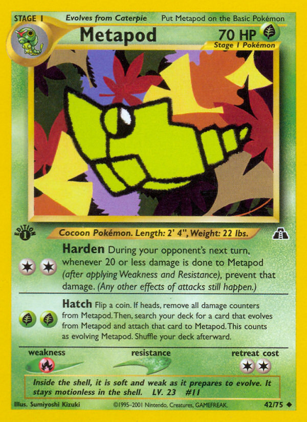 Metapod (42/75) [Neo Discovery 1st Edition] | Devastation Store