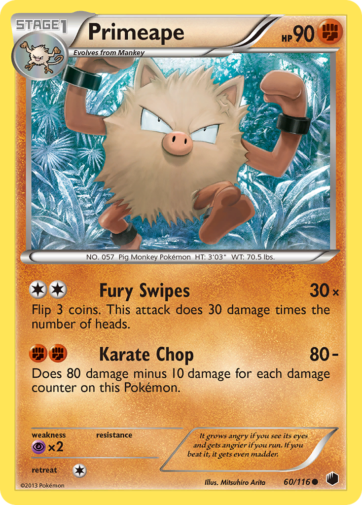 Primeape (60/116) [Black & White: Plasma Freeze] | Devastation Store