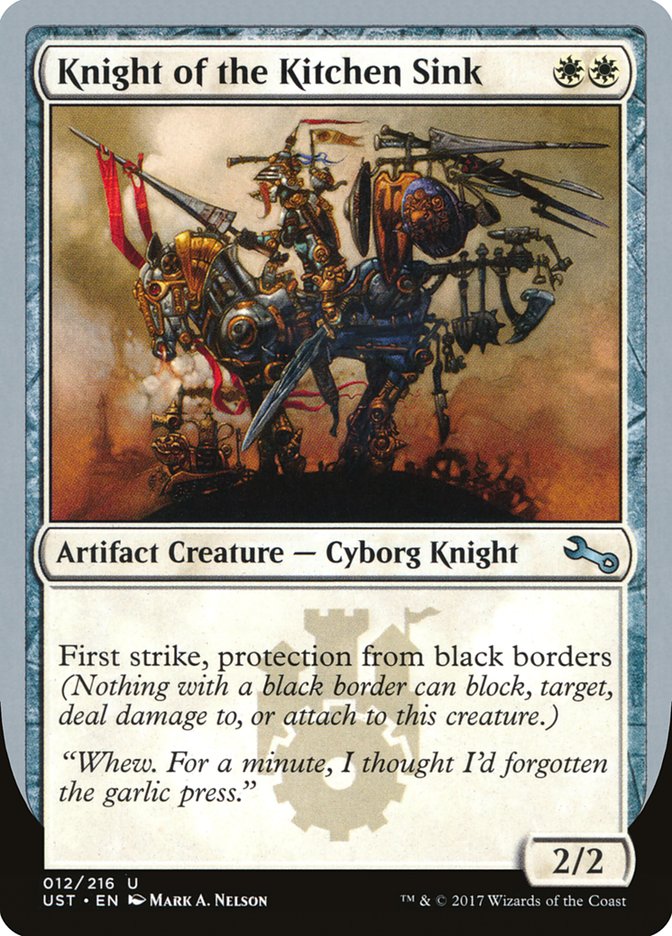Knight of the Kitchen Sink ("protection from black border") [Unstable] - Devastation Store | Devastation Store