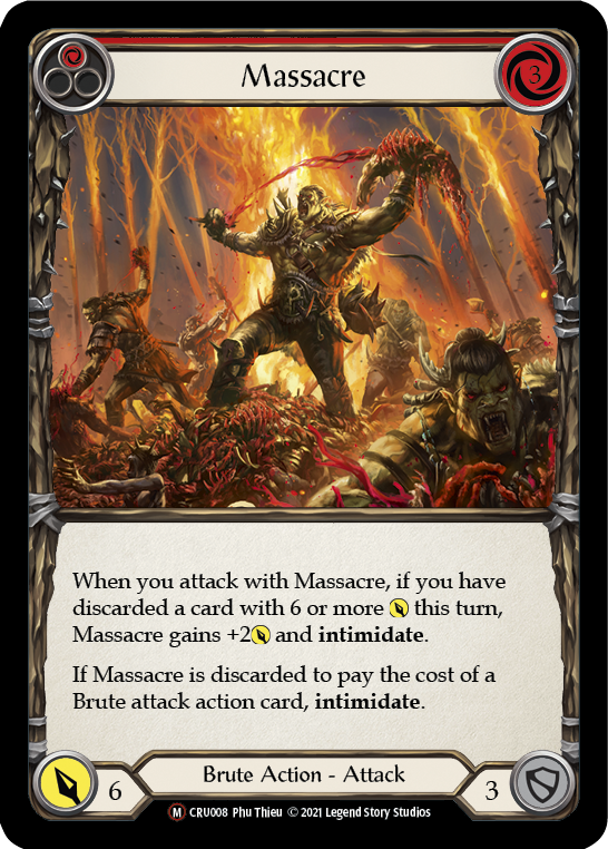Massacre (Rainbow Foil) [CRU008-RF] Unlimited Rainbow Foil | Devastation Store