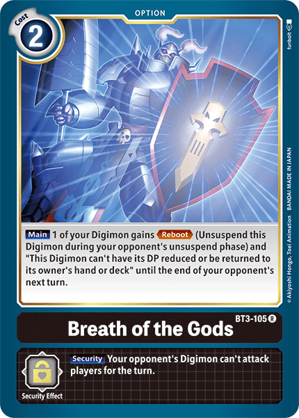 Breath of the Gods [BT3-105] [Release Special Booster Ver.1.5] | Devastation Store