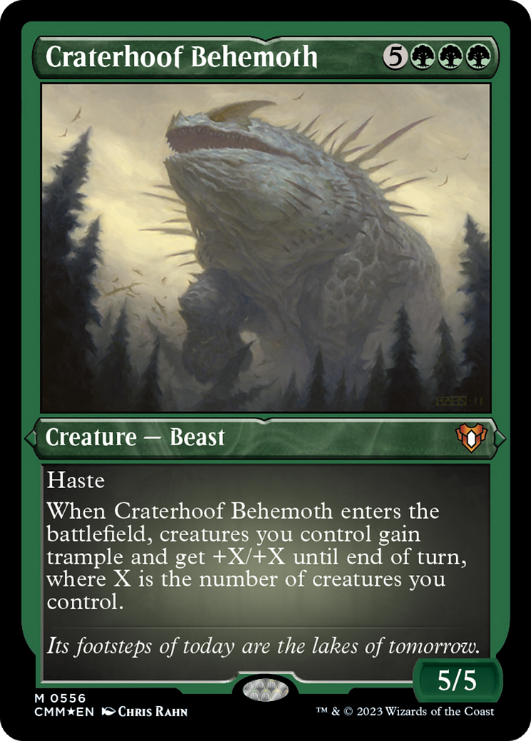 Craterhoof Behemoth (Foil Etched) [Commander Masters] | Devastation Store