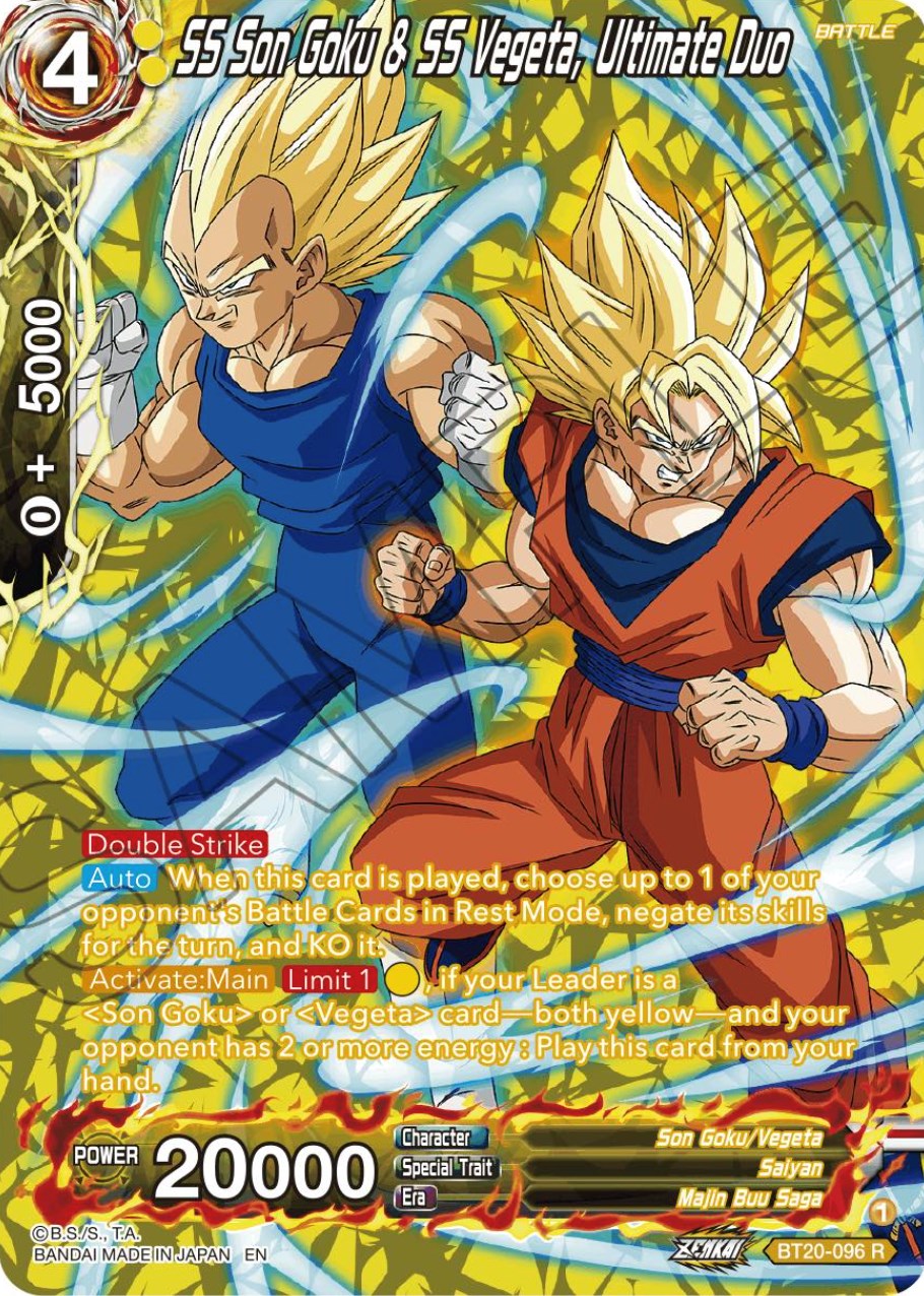 SS Son Goku & SS Vegeta, Ultimate Duo (Silver Foil) (BT20-096) [Power Absorbed] | Devastation Store