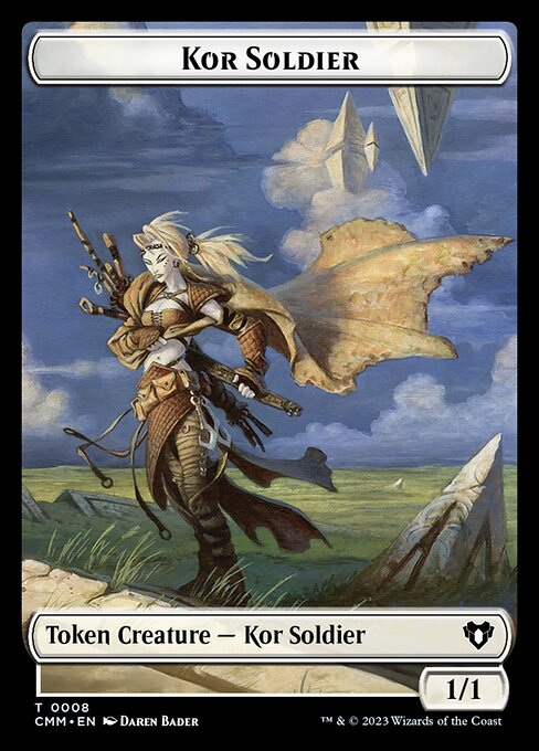 Elemental (0024) // Kor Soldier Double-Sided Token [Commander Masters Tokens] | Devastation Store