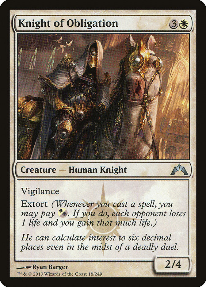 Knight of Obligation [Gatecrash] - Devastation Store | Devastation Store