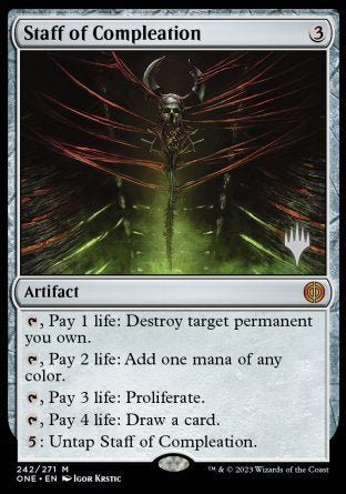 Staff of Compleation (Promo Pack) [Phyrexia: All Will Be One Promos] | Devastation Store