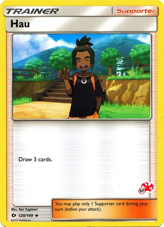 Hau (120/149) (Charizard Stamp #57) [Battle Academy 2020] | Devastation Store