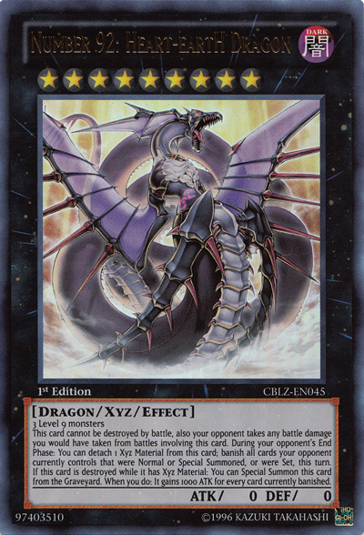 Number 92: Heart-eartH Dragon [CBLZ-EN045] Ultra Rare | Devastation Store