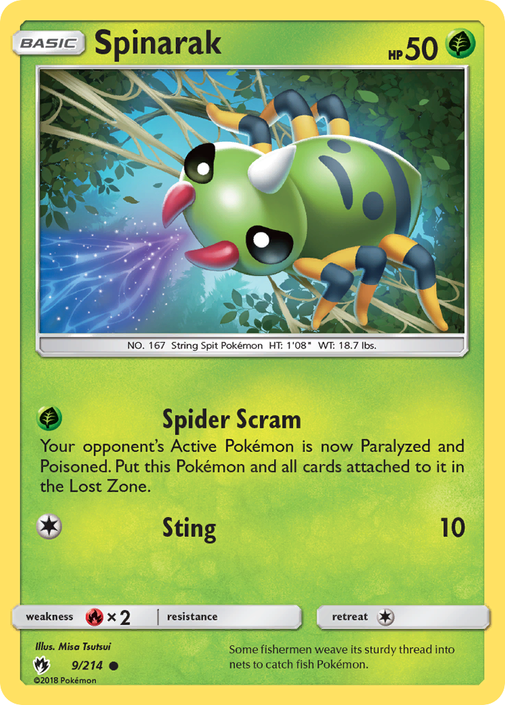 Spinarak (9/214) [Sun & Moon: Lost Thunder] | Devastation Store