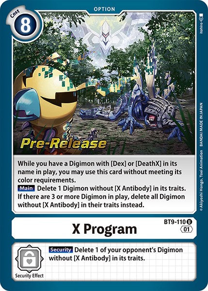 X Program [BT9-110] [X Record Pre-Release Promos] | Devastation Store