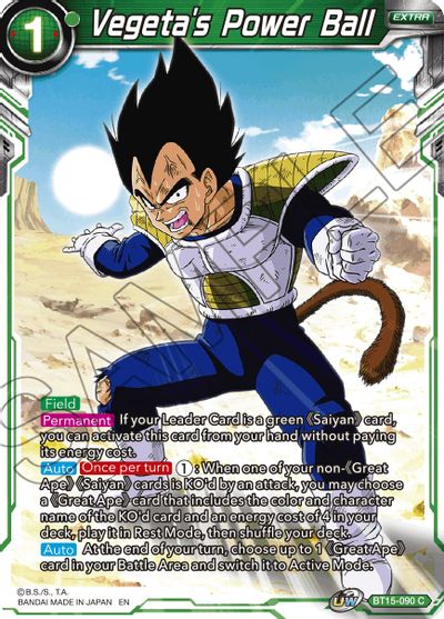 Vegeta's Power Ball [BT15-090] | Devastation Store
