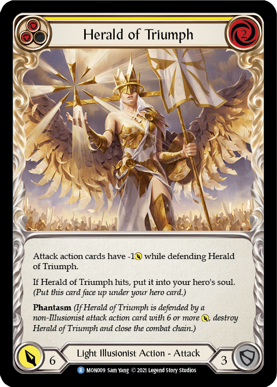Herald of Triumph (Yellow) [MON009] 1st Edition Normal - Devastation Store | Devastation Store